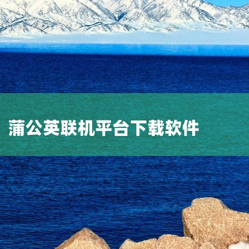 【本资源为多平台软件《蒲公英联机平台》,属于实用类工具程序,提供正式文件,含主程序与必要运行库,解压后按说明安装即可在多平台环境使用。软件功能聚焦于实用相关操作,可满足日常对应的处理需求。整体适配多平,